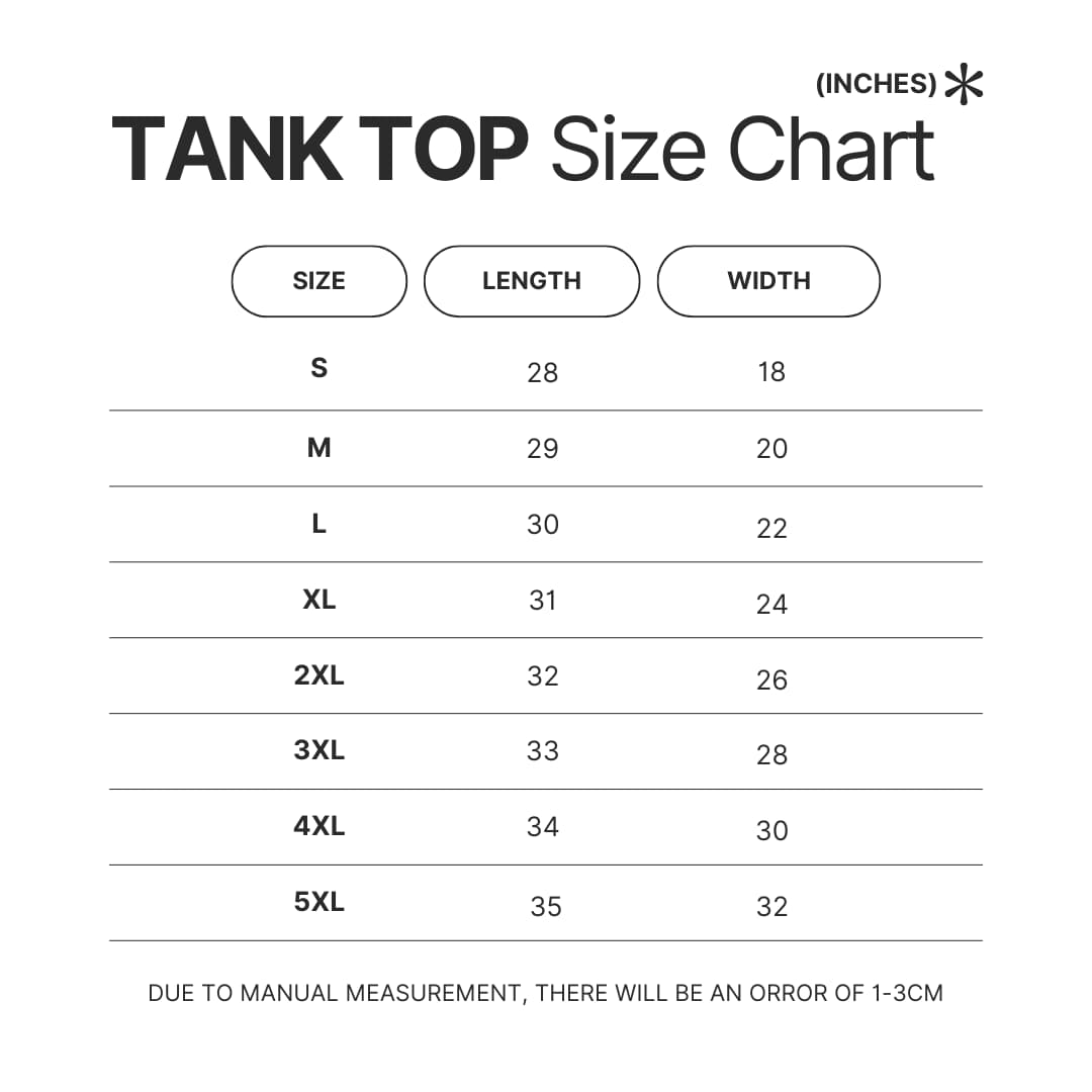 Tank Top Size Chart - Ed, Edd n Eddy Store