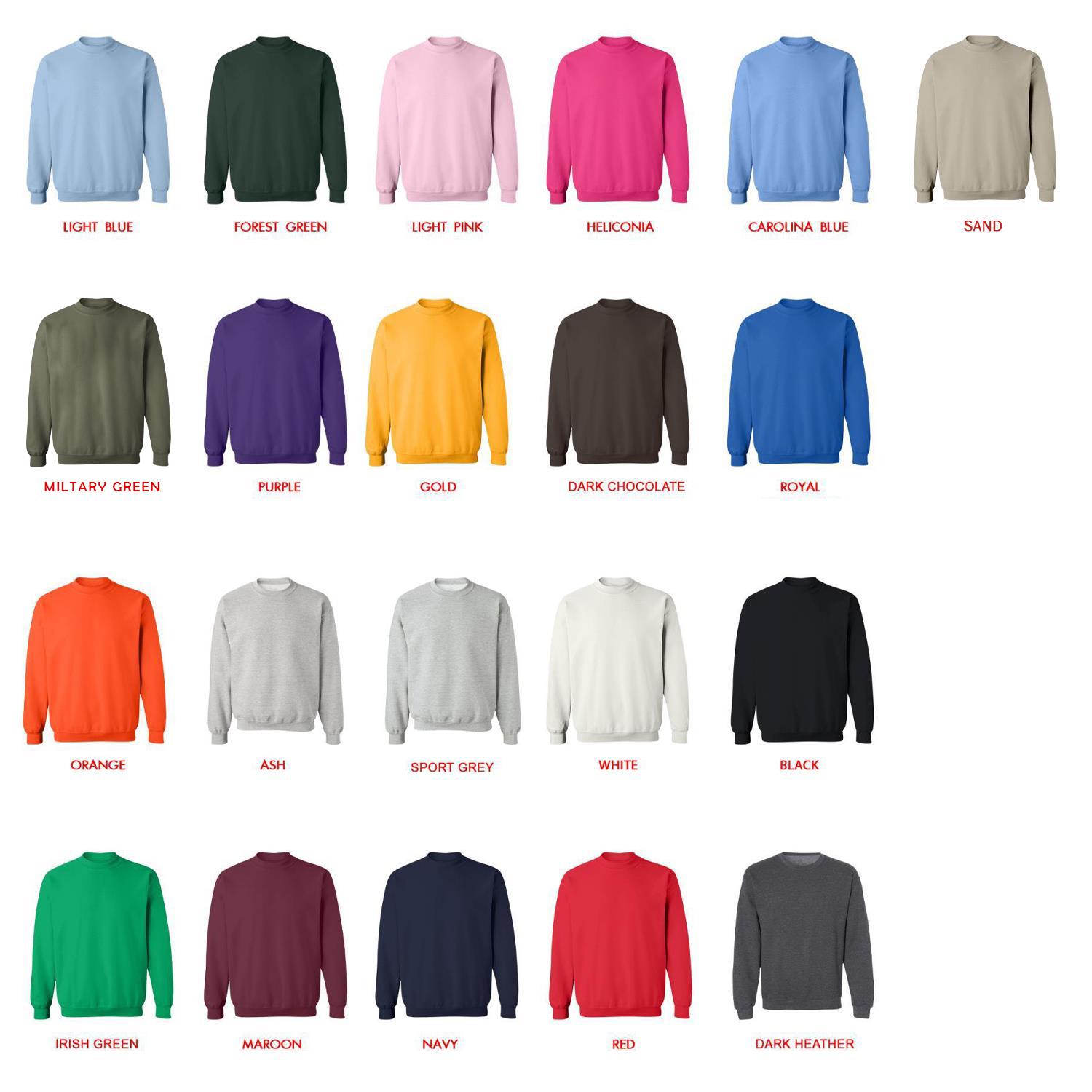 sweatshirt color chart - Ed, Edd n Eddy Store