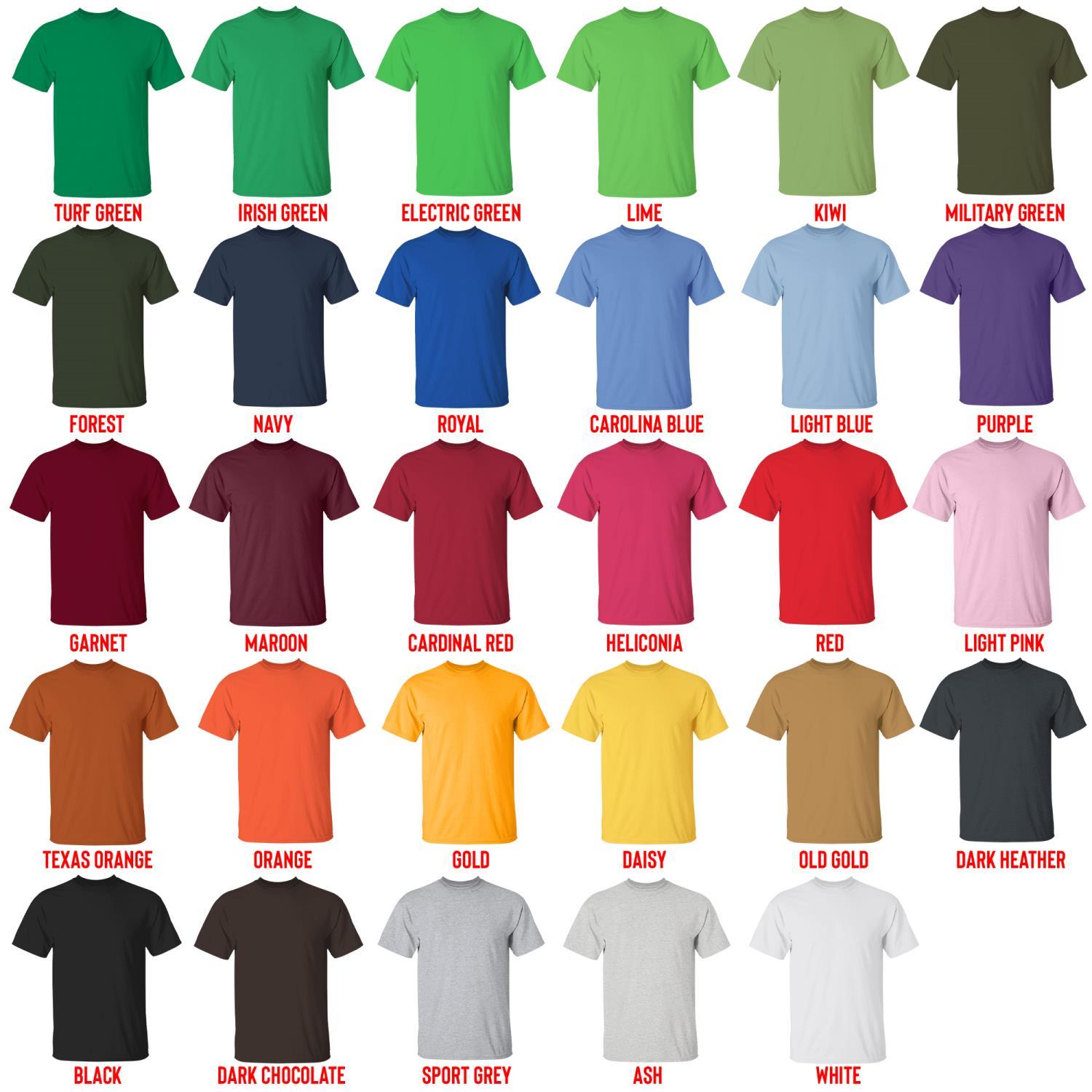 t shirt color chart - Ed, Edd n Eddy Store