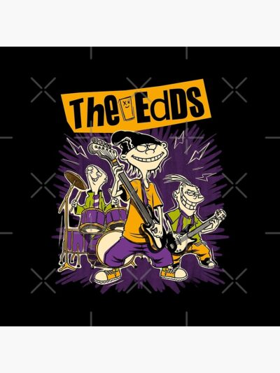 Alternative view of Cartoon Rock Band Vintage Tv Show Gift Bed Throw Pillow