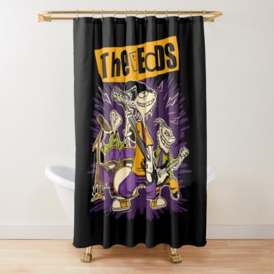 Cartoon Rock Band Vintage Tv Show Gift Bath Shower Curtain