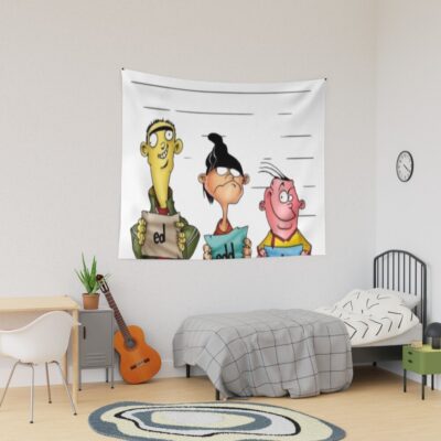 Ed Edd Eddy In Prison Retro Tapestry